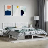  Metalni okvir za krevet s uzglavljem bijeli 200x200 cm | shoptok.hr