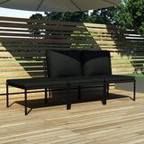 The Living Store Vrtna sedežna garnitura z blazinami 3-delna črna PVC - Vrtna Sedežna Garnitura, (21479328) | Shoptok.si