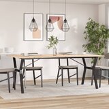  Blagovaonski stol Y-oblika 200x100x75 cm od borovine i čelik | shoptok.hr