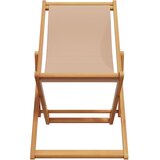  Sklopiva stolica za plažu smeđesiva drvo eukaliptusa i tkanina | Eponuda.com