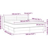  Okvir kreveta s oprugama i madrac svjetlosivi 180x200cm tkanina | shoptok.hr