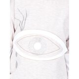Fashion Hunters Kids beige cotton sweatshirt with stitching and mesh | Shoptok.si