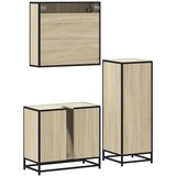  3-dijelni set kupaonskog namještaja boja hrasta sonome drveni | shoptok.hr