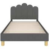  Posteljica za malčke z vzglavjem Temno siva 80 x 200 cm blago, (5000105327) | Shoptok.si