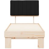  Posteljni okvir z oblazinjenim vzglavjem Črna 75 x 190 cm, (5000101671) | Shoptok.si