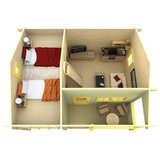 Male kuće Drvena kuća FALUN B with Sleeping Loft 595 × 500 cm sa šindrom | shoptok.hr
