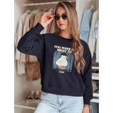 DStreet Bluza damska oversize z nadrukiem GOOSHY granatowa Cene