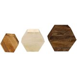  Klubske mizice 3 kosi trden mangov les | Shoptok.si