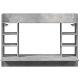vidaXL Stenska pisalna miza betonsko siva 105x48x75 cm inženirski les | Shoptok.si