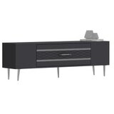 Hanah home TV komoda Dekolp2, 150x48,2x35 cm, Antracit-Srebrne boje | Eponuda.ba