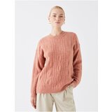 LC Waikiki Round Neck Women's Knitwear Sweater With Patterned Long Sleeves cene