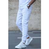 Madmext Sweatpants - White - Slim Cene