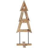 vidaXL Božićno drvce s stalakom Smeđa 120 cm Masivna tikovina | shoptok.hr