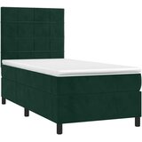 Box spring krevet s madracem tamnozeleni 80 x 200 cm baršunasti | shoptok.hr