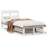 vidaXL Okvir kreveta bez madraca bijeli 75 x 190 cm masivna borovina | shoptok.hr