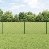 vidaXL žičana ograda s 22 U postova Zelena 0.6x25 m Čelik Cijene