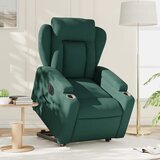 The Living Store Električni naslanjač s funkcijo vstajanja temno zeleno blago - Električni Naslanjač S Funkcijo Vstajanja, (21572841) | Shoptok.si