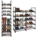 Ruhhy polica za cipele s 10 razina 45x30x174 cm, crna Cijene