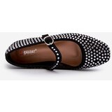 Boto Eco Suede Ballerina Flats Adorned with Jet Black Tinara | ePonuda.com