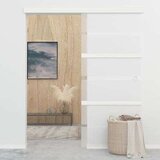  Klizna vrata od stakla ESG i aluminija 90 x 205 cm srebrna | shoptok.hr