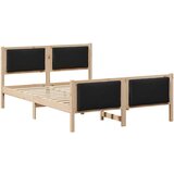 vidaXL Konstrukcija postelje z vzglavjem Črna 160 x 200 cm blago, (5000084405) | Shoptok.si