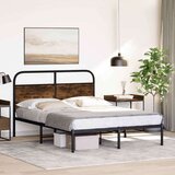 vidaXL Okvir kreveta bez madraca dimljena boja hrasta 120x200cm drveni | shoptok.hr