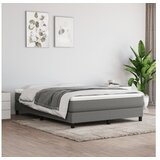  Box spring postelja z vzmetnico temno siva 140x200 cm blago | Shoptok.si