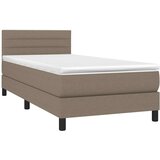  Krevet s oprugama i madracem smeđesivi 100 x 200 cm od tkanine | shoptok.hr