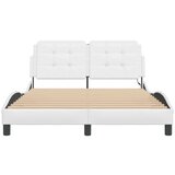 vidaXL Okvir kreveta s LED svjetlima bijeli 140x190 cm od umjetne kože | shoptok.hr