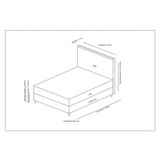Kalune Design bračni krevet sonata set 140 x 200 v3 grey | ePonuda.com