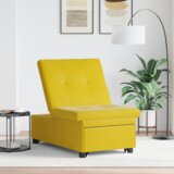 vidaXL Kauč na razvlačenje 3-u-1 Žuti Baršun | shoptok.hr