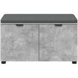  Klupa za hodnik s jastukom Betonski sivi 80 x 38 x 46 cm | shoptok.hr