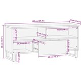 vidaXL TV omarica 100x34x46 cm trden robusten mangov les | Shoptok.si