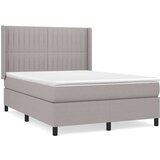  Box spring postelja z vzmetnico svetlo siva 140x200 cm blago, (20930202) | Shoptok.si