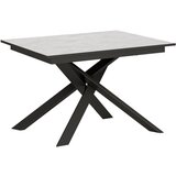 Itamoby   Ganty (90x120/180 cm) - bela/antracit, barva nog: antracit - raztegljiva jedilna miza, (20842497) Cene