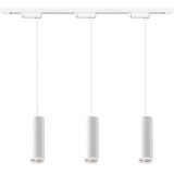 Viseći luster na sajli u šinskom sistemu PIPE 3xGU10/10W/230V, bela Cene