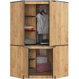 AKORD Kotna Garderobna Omara, 4 Vrata, Hrast Craft, (5000331596) | Shoptok.si