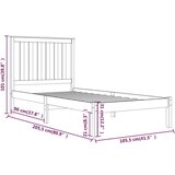 Okvir za krevet od masivne borovine 100 x 200 cm | shoptok.hr
