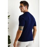Dewberry 33307 Mens Crew Neck Short Sleeve Thin Knit Sweater-NAVY | shoptok.hr