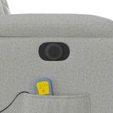 vidaXL Električni masažni naslonjač na podizanje tkanina oblačnosivi | shoptok.hr