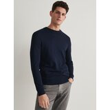 Reserved pulover iz viskoze - mornarsko modra | Shoptok.si