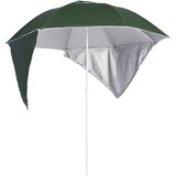  Suncobran za plažu s bočnim stijenkama zeleni 215 cm | shoptok.hr