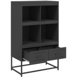  Visoka komoda crna 68x39x111,5 cm od čelika | Eponuda.com