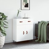 vidaXL Komoda bela 69,5x34x90 cm inženirski les | Shoptok.si