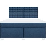 vidaXL Krevet s oprugama i madracem plavi 180x200 cm od tkanine | shoptok.hr