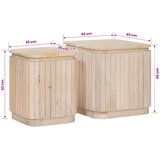  Set ručno rađenih bočnih stolova 2 pcs Bijela 45 x 45 x 45 cm | Shoptok.si