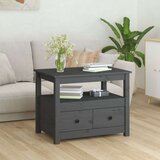  Stolić za kavu sivi 71 x 49 x 55 cm od masivne borovine | shoptok.hr