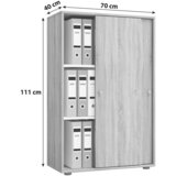 MID.YOU pisarniška omara lona xl, siva | Shoptok.si