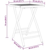 Sklopivi vrtni stol 55 x 55 x 75 cm od bambusa | Eponuda.ba