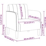 SOFA s naslonima za ruke, ružičasta, 54 cm, baršun | Shoptok.si